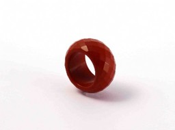 Vedere dettagli per Anello di diaspro rosso sfaccettato 14 mm Immagine di Anello di diaspro rosso sfaccettato 14 mm