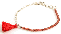 Vedere dettagli per "Nappina". Granato. Bracciale. Argento 925 Immagine di "Nappina". Granato. Bracciale. Argento 925