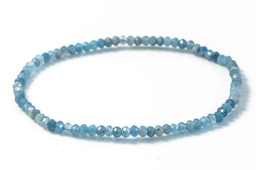 Zeige Details für Aquamarin fac. Button  3mm Armband (Diamond-Cut) Bild von Aquamarin fac. Button  3mm Armband (Diamond-Cut)