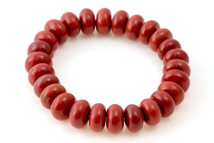 Immagine di Roter Jaspis Button 12mm Armband