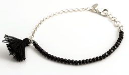 Vedere dettagli per "Nappina". Onice. Bracciale. Argento 925 Immagine di "Nappina". Onice. Bracciale. Argento 925
