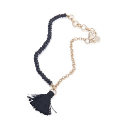 Vedere dettagli per "Nappina". Onice. Bracciale. Argento 925 placcato oro Immagine di "Nappina". Onice. Bracciale. Argento 925 placcato oro