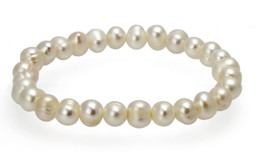 Vedere dettagli per Bracciale di perle a chicco di riso 8-10 mm  Immagine di Bracciale di perle a chicco di riso 8-10 mm