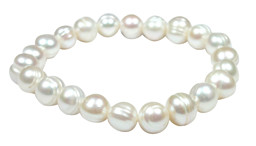 Vedere dettagli per Bracciale di perline Basic-Plus 9-9,5 mm bianco Immagine di Bracciale di perline Basic-Plus 9-9,5 mm bianco