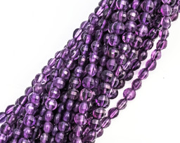 Zeige Details für Amethyst fac. Diamond Disc  4mm Strang Bild von Amethyst fac. Diamond Disc  4mm Strang