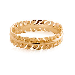 Zeige Details für "Lorbeer" 5mm Ring, Silber vergoldet Bild von "Lorbeer" 5mm Ring, Silber vergoldet