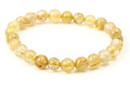 Vedere dettagli per Perline tonde di quarzo rutilato 7,5-8,0 mm bracciale TOP Immagine di Perline tonde di quarzo rutilato 7,5-8,0 mm bracciale TOP