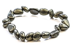 Zeige Details für Pyrit Nuggets 8x12mm Armband Bild von Pyrit Nuggets 8x12mm Armband