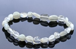 Zeige Details für Mondstein Nuggets 6x9mm Armband (weiss) Bild von Mondstein Nuggets 6x9mm Armband (weiss)