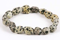 Zeige Details für Dalmatiner Jaspis Nuggets Crazy  9-12mm Armband Bild von Dalmatiner Jaspis Nuggets Crazy  9-12mm Armband