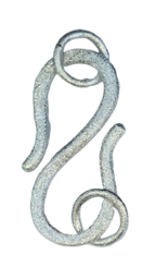 Vedere dettagli per Chiusura a S 29mm argento 925 satinato Immagine di Chiusura a S 29mm argento 925 satinato