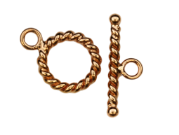 Vedere dettagli per Chiusura a ginocchiera annodata 10 mm. Argento placcato oro rosa. (set di 5) Immagine di Chiusura a ginocchiera annodata 10 mm. Argento placcato oro rosa. (set di 5)