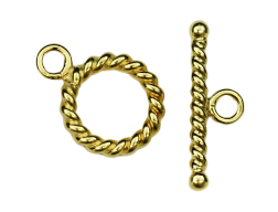 Vedere dettagli per Chiusura a ginocchiera annodata 10 mm. Argento placcato oro. (set di 5) Immagine di Chiusura a ginocchiera annodata 10 mm. Argento placcato oro. (set di 5)