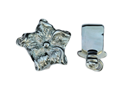Vedere dettagli per Fiore di chiusura 10 mm, chiusura a scatto, argento 925 Immagine di Fiore di chiusura 10 mm, chiusura a scatto, argento 925