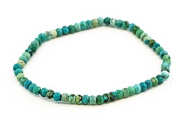 Zeige Details für Türkis natur fac. Button  4mm Armband (Diamond-Cut) Bild von Türkis natur fac. Button  4mm Armband (Diamond-Cut)