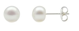Vedere dettagli per Orecchini di perle "Round" 9-9,5 mm, argento 925, rodiato. Bianco Immagine di Orecchini di perle "Round" 9-9,5 mm, argento 925, rodiato. Bianco