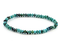 Zeige Details für Türkis natur fac. Button  4mm Armband Bild von Türkis natur fac. Button  4mm Armband