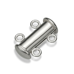 Zeige Details für Magnetverschluss "Stab" 2-reihig Silber rhodiniert 19mm Bild von Magnetverschluss "Stab" 2-reihig Silber rhodiniert 19mm