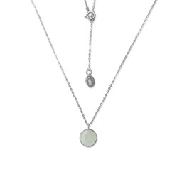 Zeige Details für Aqua Chalcedon Cab. 11m, Halskette 41+3cm, Silber 925 Bild von Aqua Chalcedon Cab. 11m, Halskette 41+3cm, Silber 925