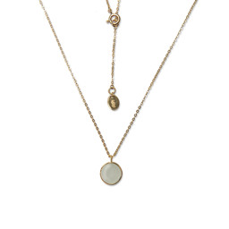 Zeige Details für Aqua Chalcedon Cab. 11m, Halskette 41+3cm, Silber vergoldet (weiss) Bild von Aqua Chalcedon Cab. 11m, Halskette 41+3cm, Silber vergoldet (weiss)