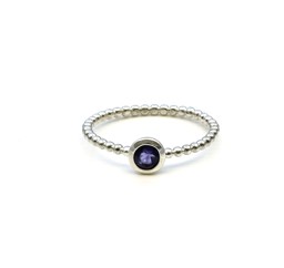Image de Iolith Cab. 5mm "34 Beads" Ring, Silber 925