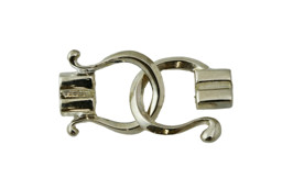 Vedere dettagli per Chiusura ad arpa 15 mm "due", argento 925 Immagine di Chiusura ad arpa 15 mm "due", argento 925