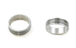 Zeige Details für Men Stripe Fingerring, Silber 925 Bild von Men Stripe Fingerring, Silber 925