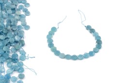 Zeige Details für Aquamarin fac. Briolette 10x10mm Strang 20cm Bild von Aquamarin fac. Briolette 10x10mm Strang 20cm