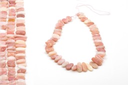 Zeige Details für Andenopal (rosa) Nuggets "L" Strang Bild von Andenopal (rosa) Nuggets "L" Strang