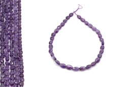 Zeige Details für Amethyst fac. Oval 7-8x10-12mm Strang Bild von Amethyst fac. Oval 7-8x10-12mm Strang