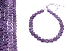 Zeige Details für Amethyst fac. Disc 14mm Strang Bild von Amethyst fac. Disc 14mm Strang