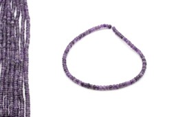 Zeige Details für Amethyst fac. Button  6mm Strang Bild von Amethyst fac. Button  6mm Strang