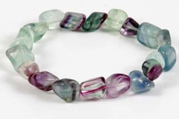 Zeige Details für Fluorit Nuggets Crazy  9-12mm Armband Bild von Fluorit Nuggets Crazy  9-12mm Armband