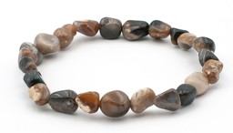 Zeige Details für Versteinertes Holz Nuggets  5-9mm Armband Bild von Versteinertes Holz Nuggets  5-9mm Armband