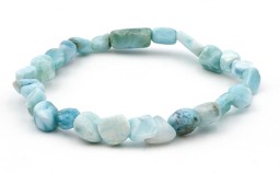 Zeige Details für Larimar Nuggets  5-9mm Armband Bild von Larimar Nuggets  5-9mm Armband