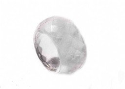 Vedere dettagli per Anello in cristallo di rocca sfaccettato 14 mm Immagine di Anello in cristallo di rocca sfaccettato 14 mm