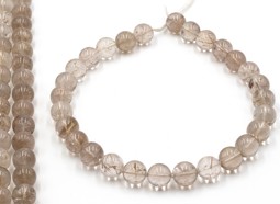 Vedere dettagli per Perline tonde di quarzo rutilato 16-18 mm a filo Immagine di Perline tonde di quarzo rutilato 16-18 mm a filo