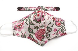 Zeige Details für zMaske Baumwolle (Paket = 20 Stk), mit Band. Bild von zMaske Baumwolle (Paket = 20 Stk), mit Band.