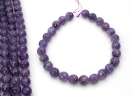 Zeige Details für Amethyst fac. Kugeln 16mm Quarz Strang Bild von Amethyst fac. Kugeln 16mm Quarz Strang