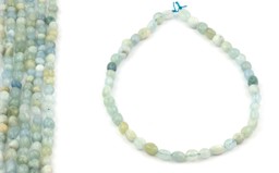 Zeige Details für Aquamarin Nuggets 6x10mm Strang Bild von Aquamarin Nuggets 6x10mm Strang