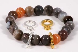 Vedere dettagli per Accorciatore di collana "doppio anello" inciso con meccanismo a scatto, argento Immagine di Accorciatore di collana "doppio anello" inciso con meccanismo a scatto, argento