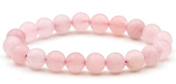Vedere dettagli per Perline tonde di quarzo rosa 10 mm bracciale satinato 20 cm EXTRA Immagine di Perline tonde di quarzo rosa 10 mm bracciale satinato 20 cm EXTRA