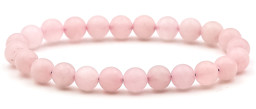 Vedere dettagli per Perline tonde di quarzo rosa 8 mm bracciale satinato 20 cm EXTRA Immagine di Perline tonde di quarzo rosa 8 mm bracciale satinato 20 cm EXTRA