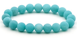 Vedere dettagli per Bracciale extra di perline tonde di amazzonite (20 cm, satinato) Immagine di Bracciale extra di perline tonde di amazzonite (20 cm, satinato)
