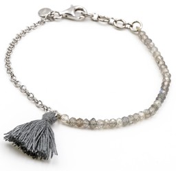 Vedere dettagli per "Nappina". Labradorite. Bracciale. Argento 925 rodiato  Immagine di "Nappina". Labradorite. Bracciale. Argento 925 rodiato