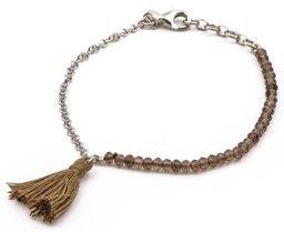Vedere dettagli per "Nappina". Quarzo fume. Bracciale. Argento 925  Immagine di "Nappina". Quarzo fume. Bracciale. Argento 925