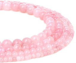 Vedere dettagli per Perlina tonda di quarzo rosa 4 mm filo A Immagine di Perlina tonda di quarzo rosa 4 mm filo A