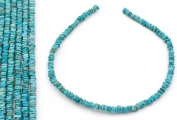 Zeige Details für Türkis natur Rechteck Heishi 6mm Extra Strang (Tibet) Bild von Türkis natur Rechteck Heishi 6mm Extra Strang (Tibet)