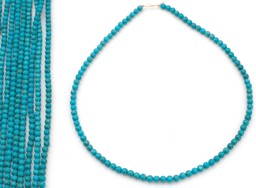 Zeige Details für Türkis natur Kugeln  4mm Strang Extra Bild von Türkis natur Kugeln  4mm Strang Extra