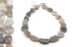 Zeige Details für Achat Drusen (Oval) Strang Bild von Achat Drusen (Oval) Strang